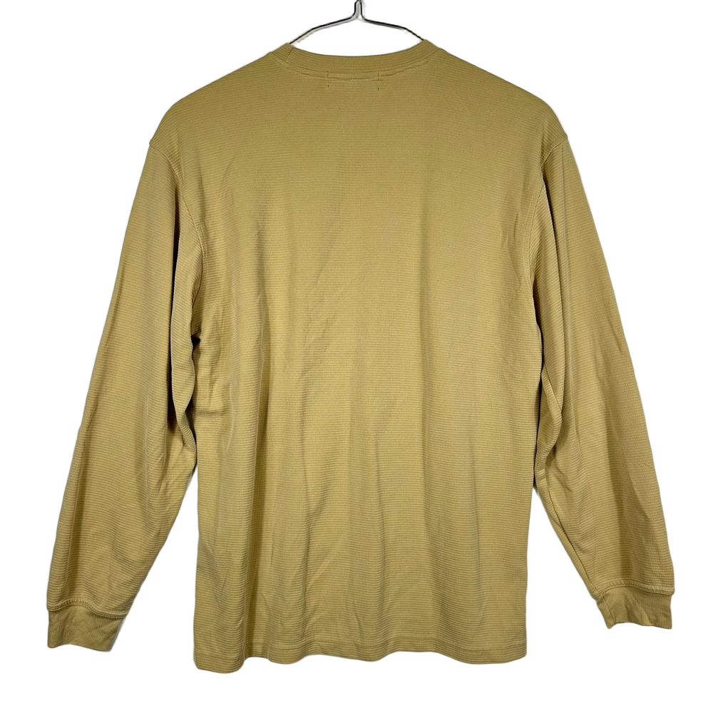 Bugatchi Men's Beige Textured Long Sleeve Tee Size Medium - Picture 2 of 5